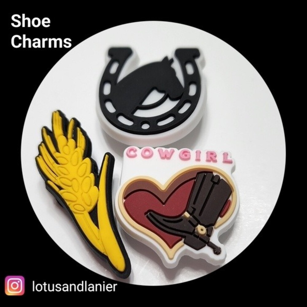 Shoe Charms "Cowgirl" Set of 3